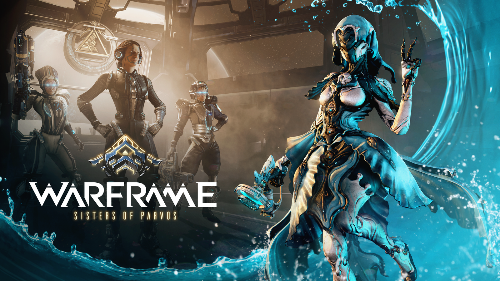 Warframe Sisters of Parvos official update art for Helminth coverage