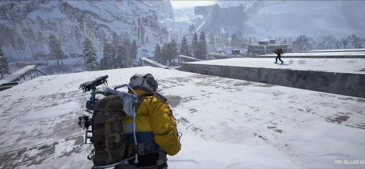 ARC Raiders Frozen Trail gameplay on Pendola Pass rooftops
